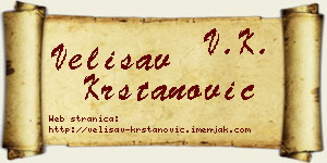 Velisav Krstanović vizit kartica